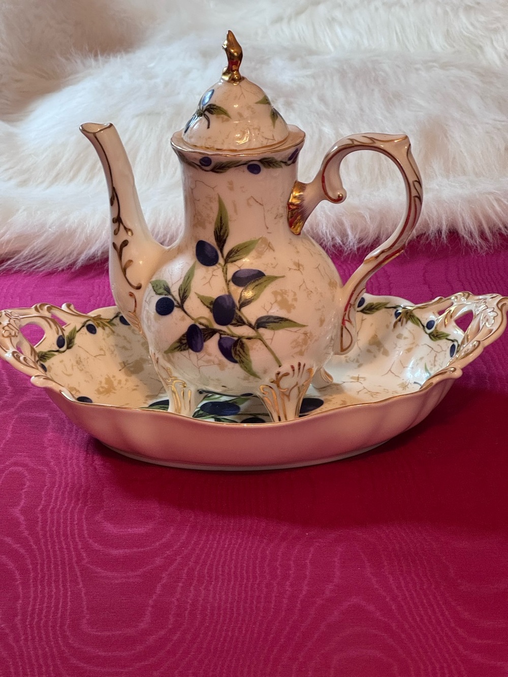 Teapot and Serving Dish Burton and Burton